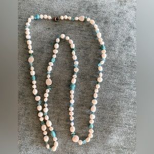 Honora cultured blue and white 19 inch necklace